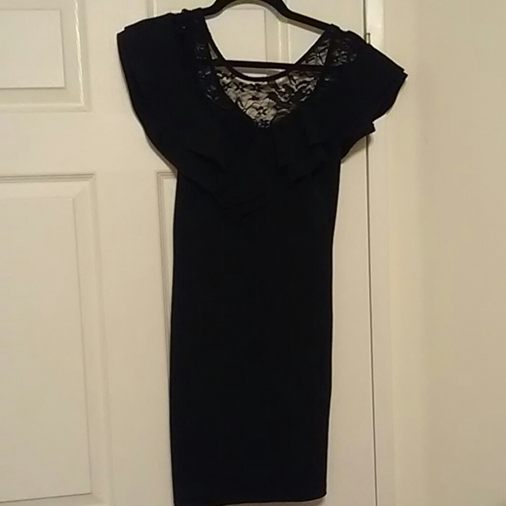 Black laced dress